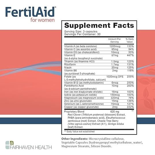 Fairhaven Health Fertilaid For Women 90 Cápsulas - Hi Vitamins
