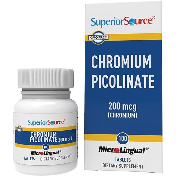 Superior Source® Picolinato de Cromo 200 Mcg 100 Microlingual Tabletas - Hi Vitamins
