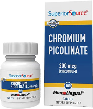 SUPERIOR SOURCE® CHROMIUM PICOLINATE 200 MCG 100 MICROLINGUAL TABLETS