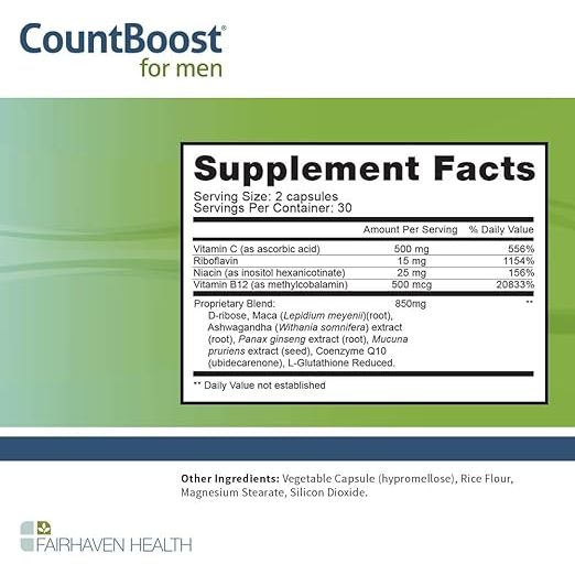Fairhaven Health Countboost para Hombres 60 Cápsulas - Hi Vitamins