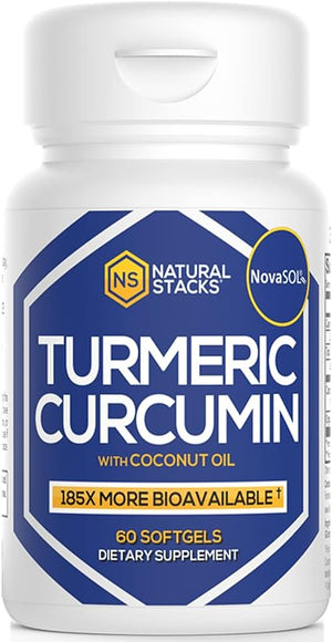 NATURAL STACKS® TURMERIC CURCUMIN WITH COCONUT OIL 60 SOFTGELS