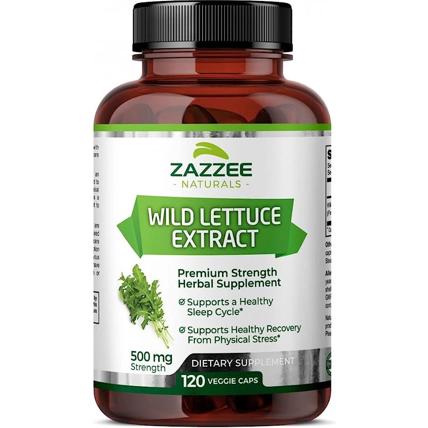 Zazzee Naturals Extracto de Lechuga Silvestre 500 Mg 120 Cápsulas - Hi Vitamins