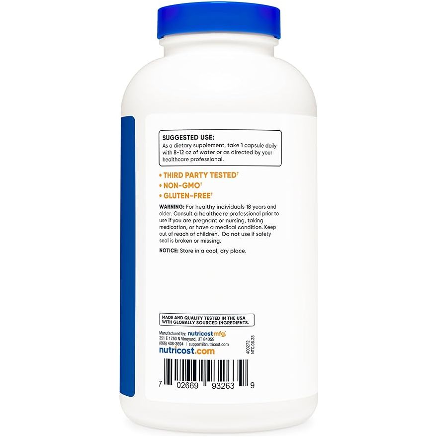 Nutricost Taurina 1000 Mg 400 Cápsulas - Hi Vitamins