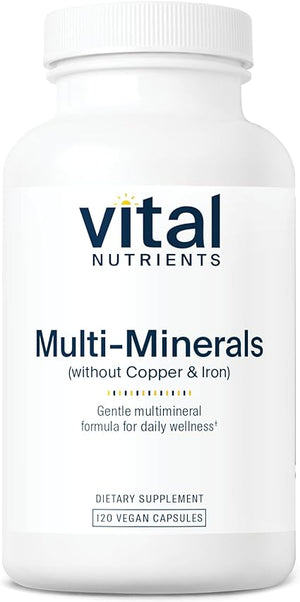 VITAL NUTRIENTS • MULTI-MINERALS (NO COPPER Y IRON) 120 CAPSULES