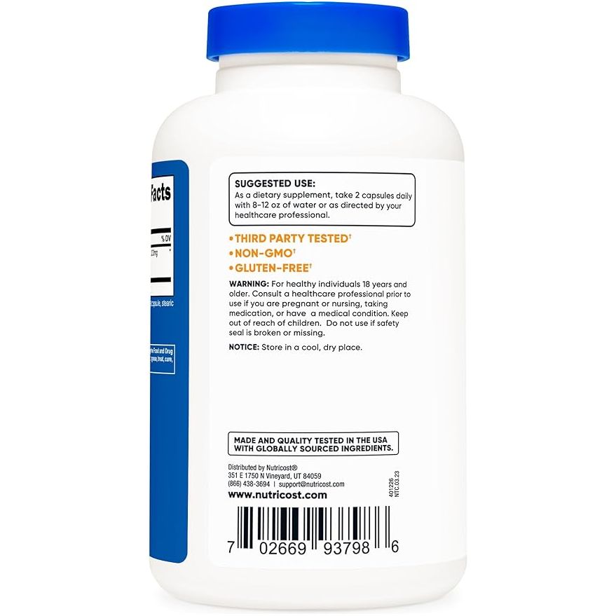 Nutricost ® Panax Ginseng 1000g 240 Cápsulas - Hi Vitamins