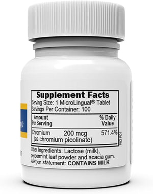 SUPERIOR SOURCE® CHROMIUM PICOLINATE 200 MCG 100 MICROLINGUAL TABLETS