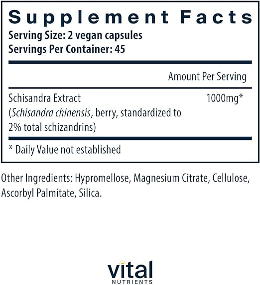 VITAL NUTRIENTS • SCHISANDRA EXTRACT 90 CAPSULES - Hi Vitamins