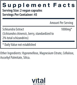 VITAL NUTRIENTS • SCHISANDRA EXTRACT 90 CAPSULES