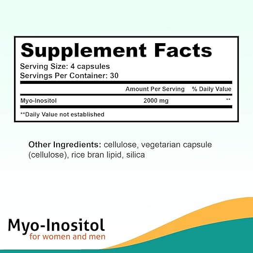 Fairhaven Health Myo - Inositol para Mujer y Hombre 120 Cápsulas - Hi Vitamins