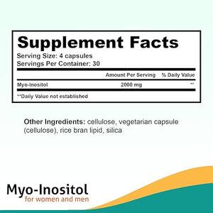 FAIRHAVEN HEALTH • MYO-INOSITOL FOR WOMEN AND MEN 120 CAPSULES