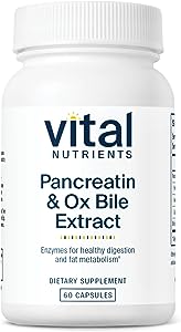 VITAL NUTRIENTS • PANCREATIN & OX BILE EXTRACT 60 CAPSULES