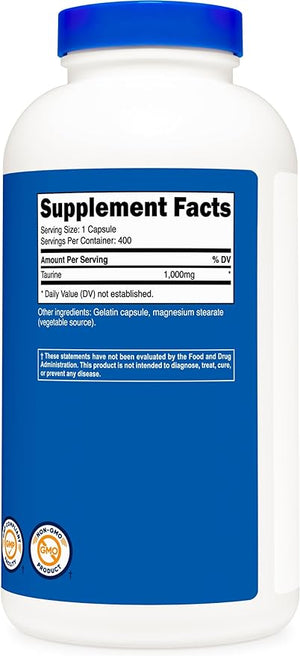 NUTRICOST TAURINE 1000 MG 400  CAPSULES