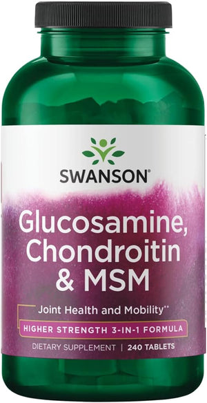 SWANSON GLUCOSAMINE, CHONDROITIN MSM 240 TABLETAS