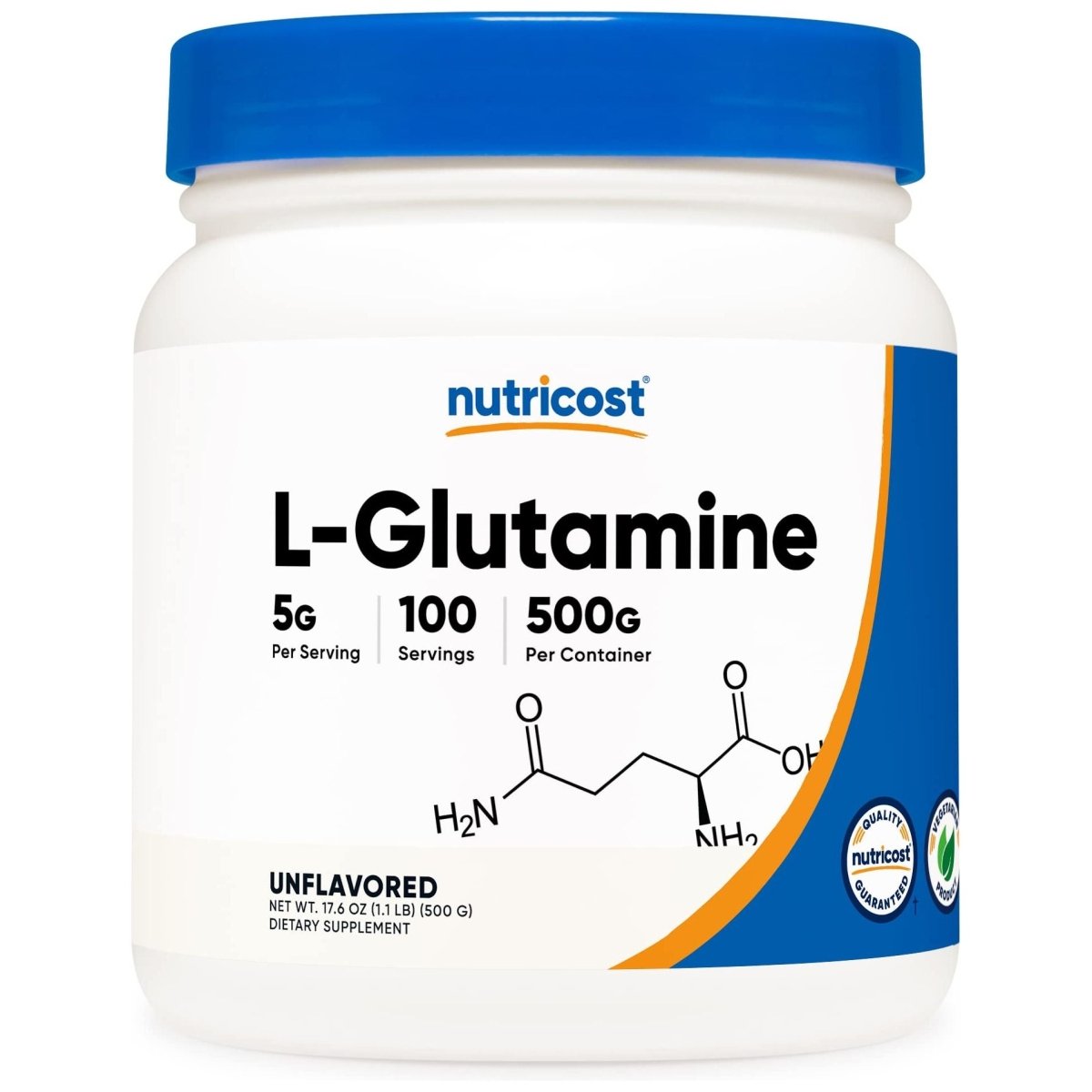 Nutricost L - Glutamine Unflavored 500 G 17.6 Oz - Hi Vitamins