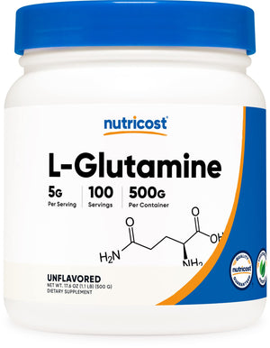 NUTRICOST L-GLUTAMINE UNFLAVORED 500 G 17.6 OZ