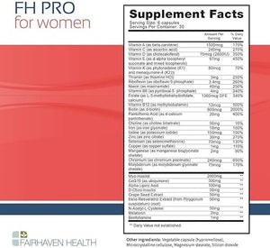 FAIRHAVEN HEALTH • FH PRO WOMEN 180 CAPSULES