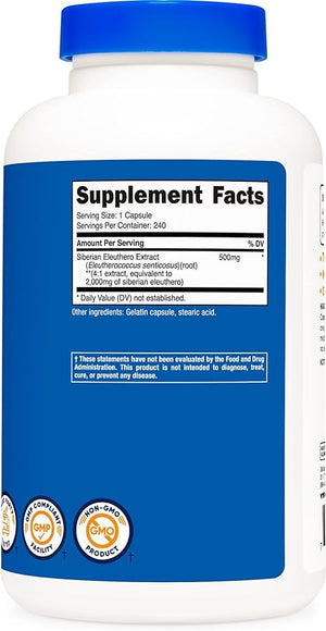 NUTRICOST® SIBERIAN ELEUTHERO 2000 MG 240 CAPSULES