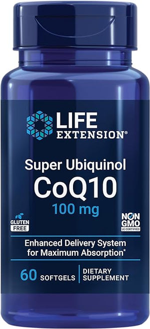 LIFE EXTENSION SUPER UBIQUINOL COQ10 100 MG, 60 SOFTGELS