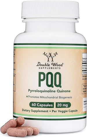 DOUBLE WOOD PQQ PYRROLOQUINOLINE QUINONE 20 MG 60 CAPSULES