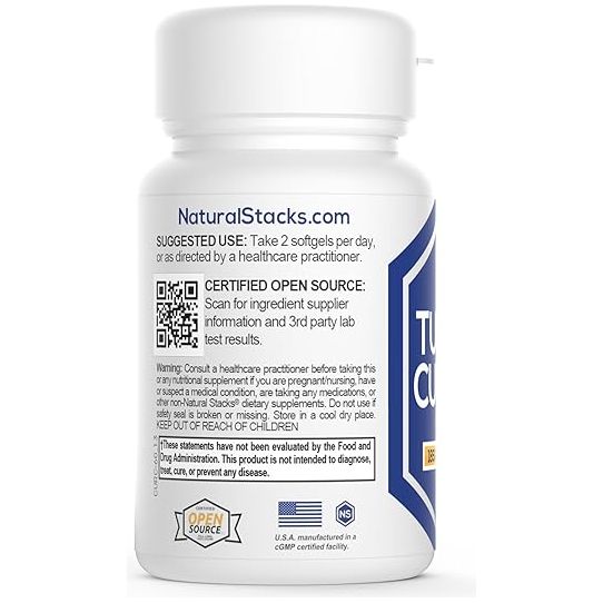 Natural Stacks® Turmeric Curcumin With Coconut Oil 60 Softgels - Hi Vitamins