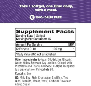 NATROL COQ-10 100MG 45 SOFTGELS