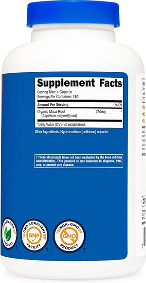 NUTRICOST MACA ROOT 750MG 180 CAPSULES