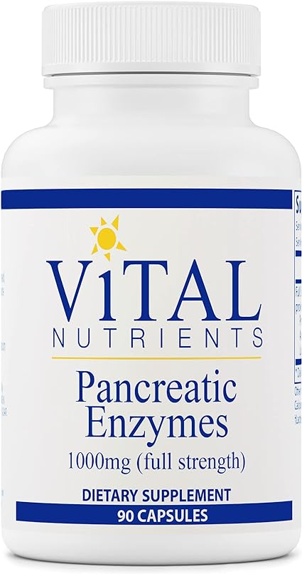 VITAL NUTRIENTS • PANCREATIC ENZYMES 1000 MG FULL STRENGTH 90 CAPSULES - Hi Vitamins