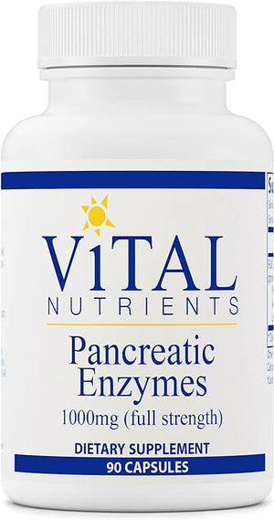 VITAL NUTRIENTS • PANCREATIC ENZYMES 1000 MG FULL STRENGTH 90 CAPSULES