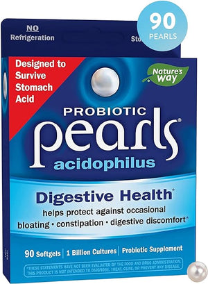 NATURES WAY PROBIOTIC PEARLS  ACIDOPHILUS DIGESTIVE HEALTH  90 SOFTGELS