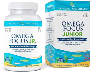 NORDIC NATURALS OMEGA FOCUS JUNIOR 120 MINI SOFTGELS