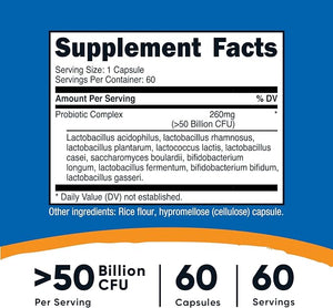 NUTRICOST® PROBIOTIC COMPLEX - 50 BILLION CFU 60 CAPSULES