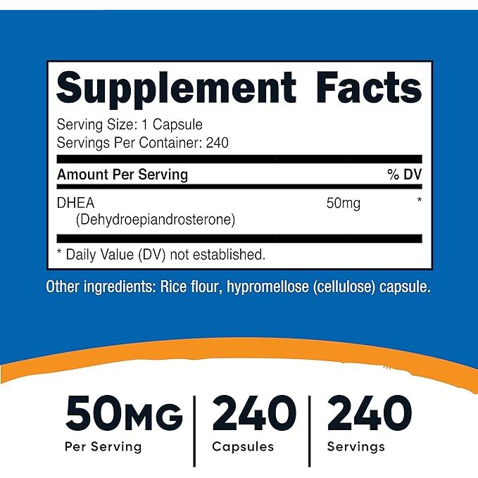 Nutricost® DHEA 50 Mg 240 Cápsulas - Hi Vitamins