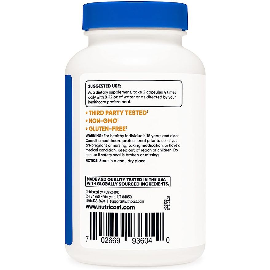 Nutricost® Alpha GPC 600mg 120 Cápsulas - Hi Vitamins