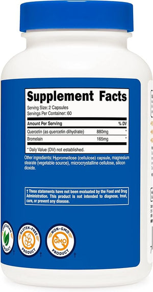 NUTRICOST QUERCETIN WITH BROMELAIN 880 MG 120 CÁPSULAS