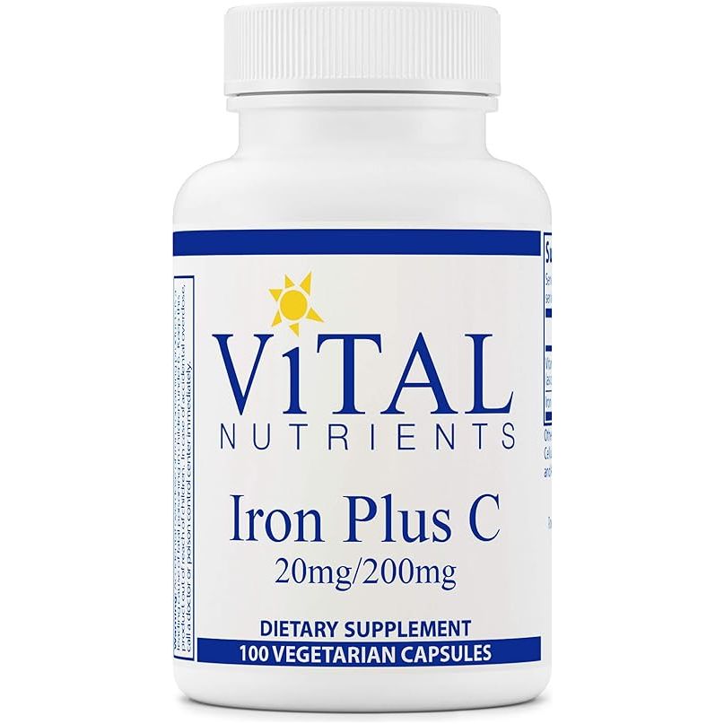 VITAL NUTRIENTS • IRON PLUS C 20 MG /200 100 CAPSULES