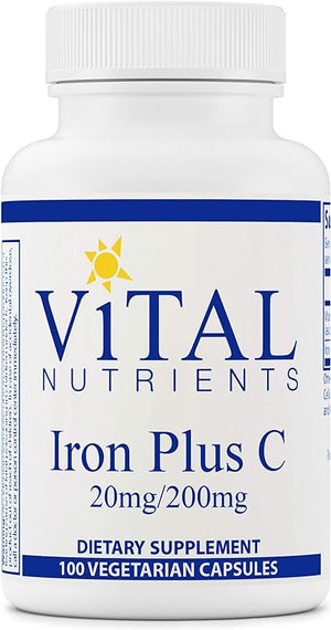 VITAL NUTRIENTS • IRON PLUS C 20 MG /200 100 CAPSULES