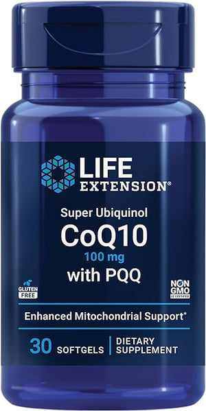 LIFE EXTENSION SUPER UBIQUINOL COQ10 WITH PQQ 100MG 30 SOFTGELS