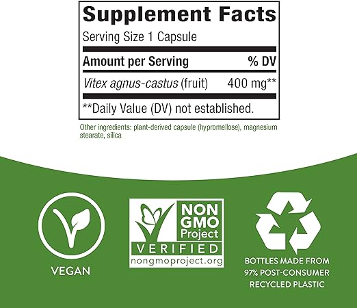 NATURES WAY VITEX FRUIT 400 MG 320 CAPSULES - Hi Vitamins
