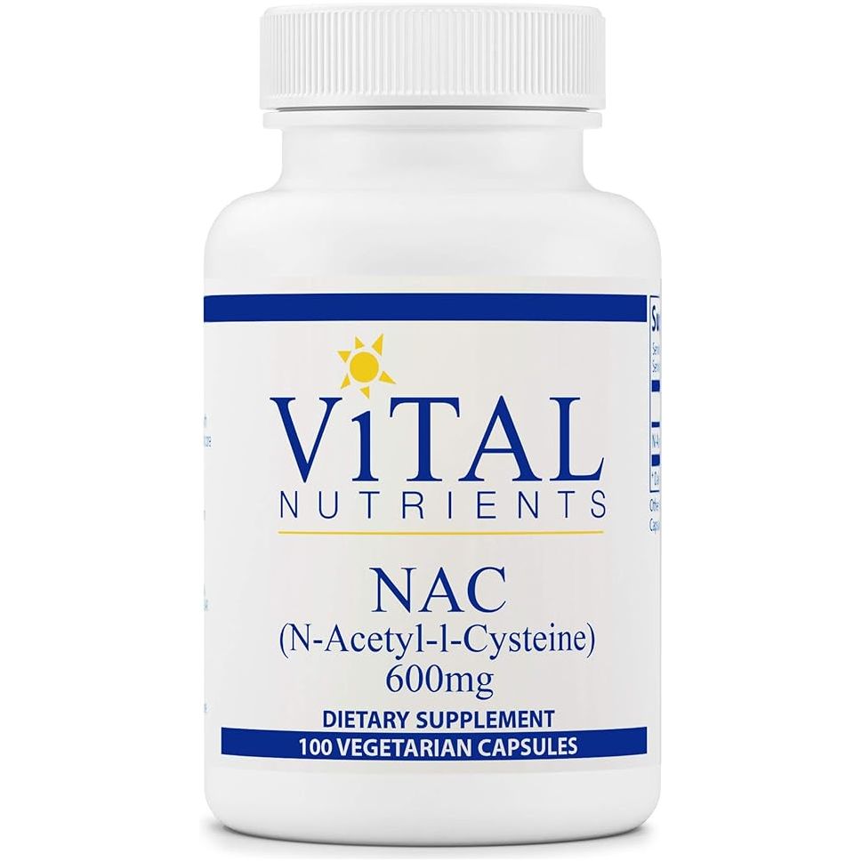 Vital Nutrients NAC (N - Acetyl - L - Cysteine) 600 Mg 100 Cápsulas - Hi Vitamins