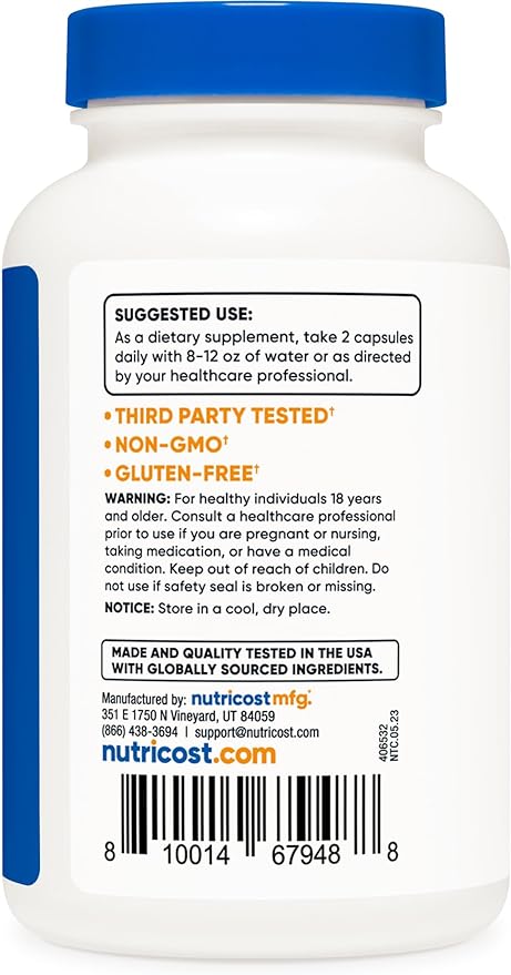 Nutricost® Resveratrol 700 Mg 120 Cápsulas - Hi Vitamins