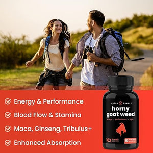 NUTRA CHAMPS • HORNY GOAT WEED 100 MG 10X STRENGHT 60 CAPSULES