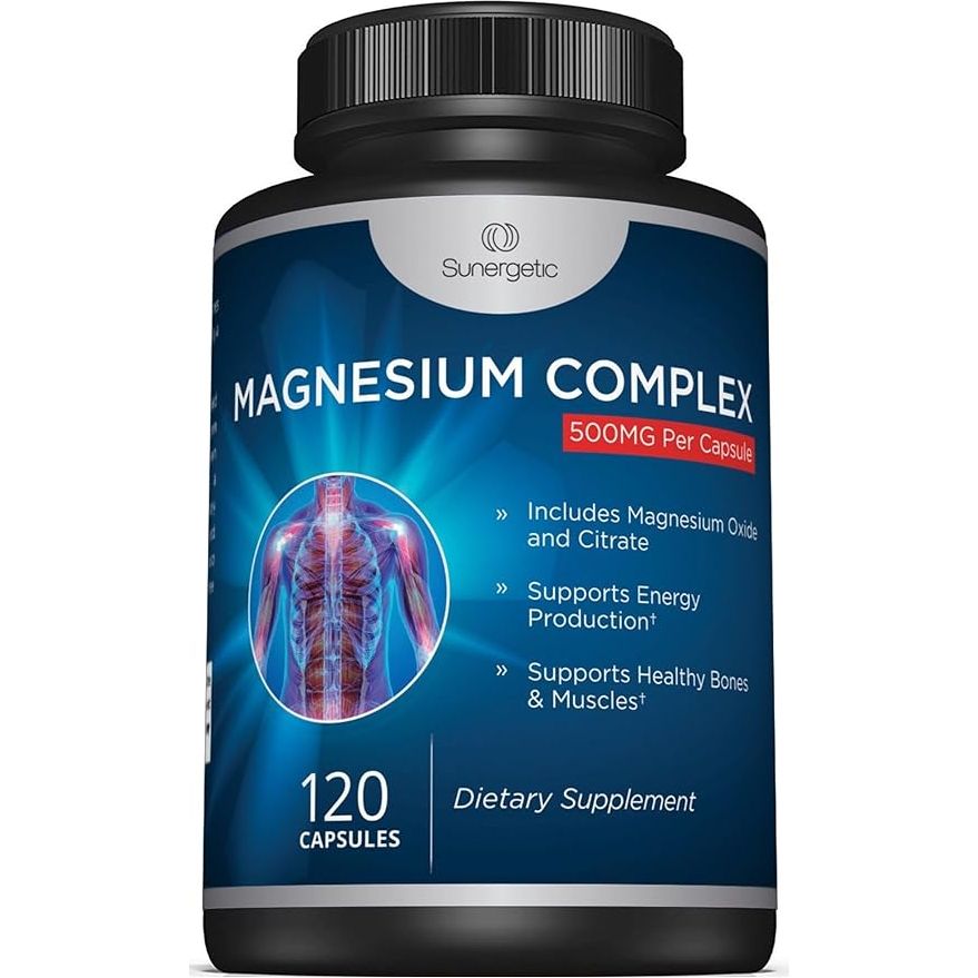 Sunergetic Magnesio Complex 500mg 120 Cápsulas - Hi Vitamins