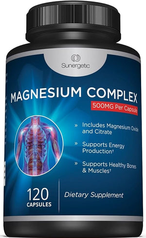 Sunergetic Magnesium Complex 500mg 120 Capsules