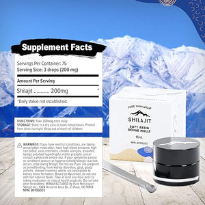 PURE HIMALAYAN SHILAJIT SOFT RESIN 1.68FL OZ 50ML