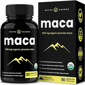 NUTRA CHAMPS • MACA 2100 MG 180 CAPSULES