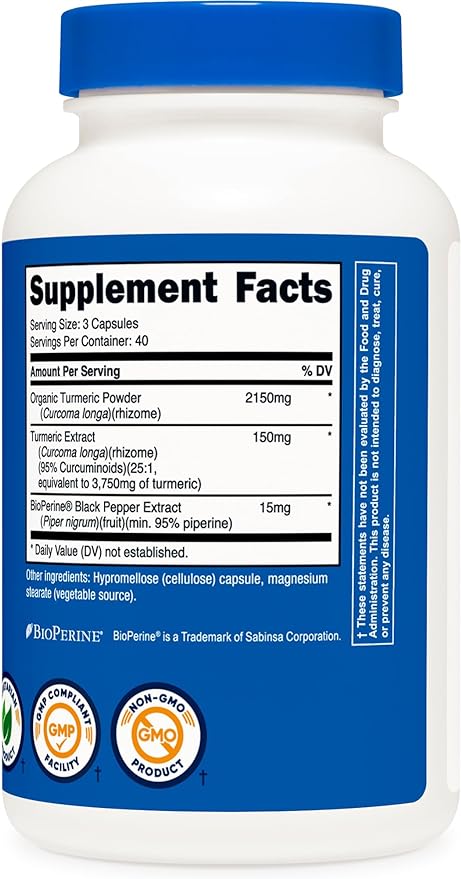 NUTRICOST® TURMERIC 2300 MG 120 CAPSULES - Hi Vitamins