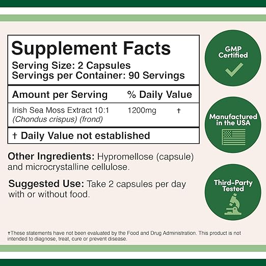 Double Wood Musgo Irlandés 1200 Mg 180 Cápsulas - Hi Vitamins