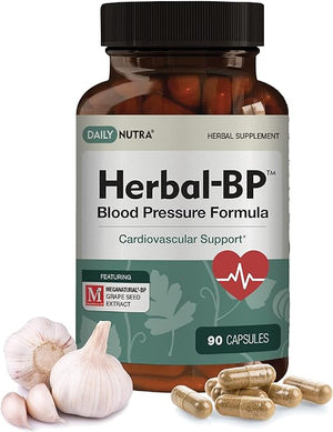 DAILY NUTRA® HERBAL-BP BLOOD PRESSURE FORMULA 90 CAPSULES