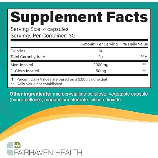 Fairhaven Health Myo + D - Chiro Inositol 120 Cápsulas - Hi Vitamins