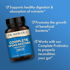 DR MERCOLA® COMPLETE SPORE RESTORE SBO PROBIOTIC 4 BILLION CFU 30 CAPSULES